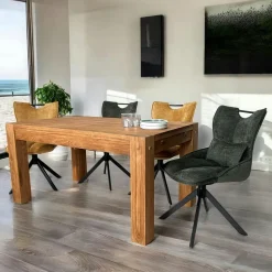 Allonge 45 cm chêne massif pour table carrée 140 cm FJORD