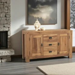 Allonge 45 cm chêne massif pour table carrée 140 cm FJORD
