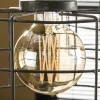 Ampoule globe 9,5 cm ambré LED filament lumière chaude (E27)