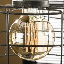 Ampoule globe 9,5 cm ambré LED filament lumière chaude (E27)