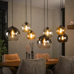 Ampoule globe 9,5 cm ambré LED filament lumière chaude (E27)