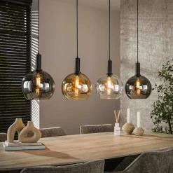 Ampoule globe 9,5 cm ambré LED filament lumière chaude (E27)