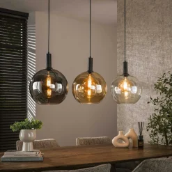 Ampoule globe 9,5 cm ambré LED filament lumière chaude (E27)
