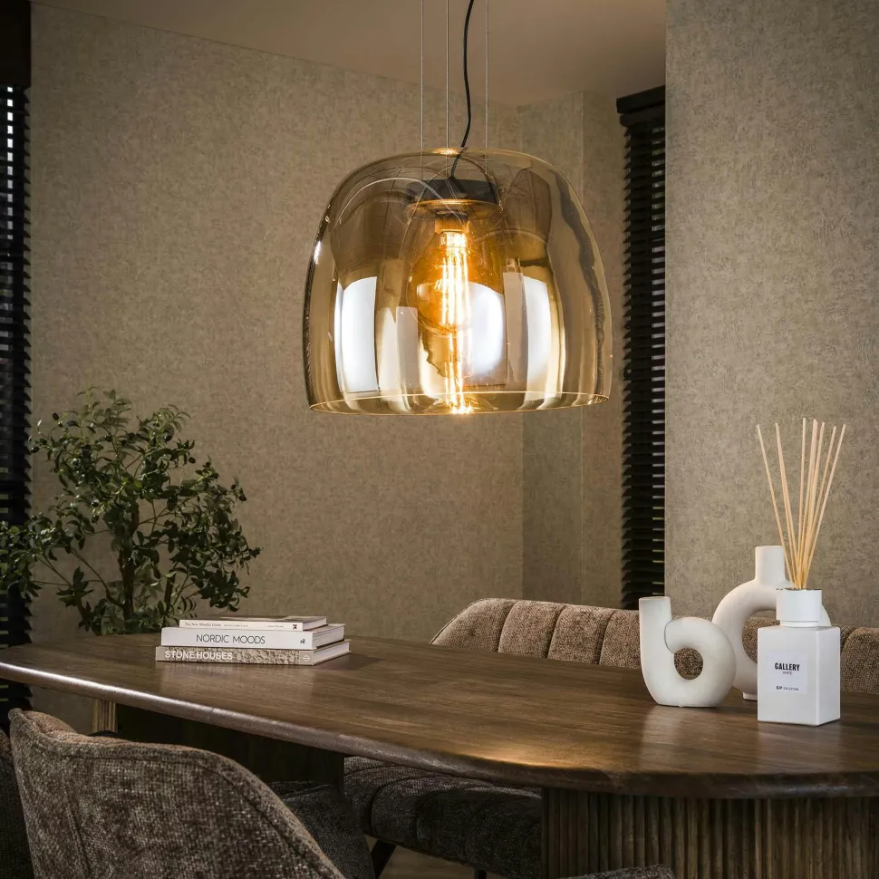 Ampoule globe 15 cm ambrée LED filament lumière chaude (E27)