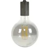 Ampoule globe 12,5 cm gris fumé LED filament (E27)