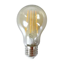 Ampoule poire ambrée LED filament lumière chaude (E27)