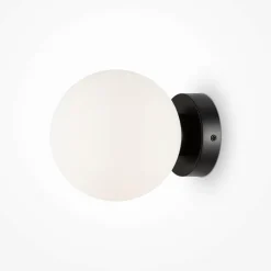 Applique globe en verre avec base or mat, 20 cm DELTONA