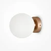 Applique globe verre dépoli - blanc & or, 15 cm DELTONA
