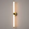 Applique moderne avec LED - tige dorée & blanc DELMAR