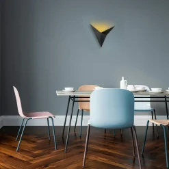 Applique murale design blanche, origami triangulaire SFAX