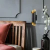 Applique murale design noire, abat-jour cylindrique SINOP