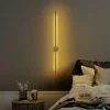 Applique murale LED design, 1 tige dorée verticale VIESTE