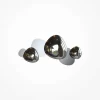 Applique murale moderne, galets argent brillants et mats ELY