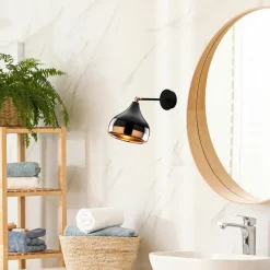 Applique murale orientable noir & cuivré, moderne chic SILE