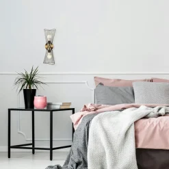 Applique murale vintage cuivrée, lanterne filaire SFAX