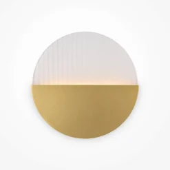 Applique murale moderne – disque doré strié ⌀30 cm LAUREL