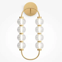 Applique rétro - perles ciselées en verre sur cadre ovale BELLA