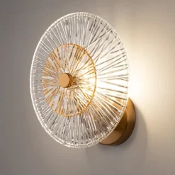 Applique rétro en verre - forme soleil stylisé YUMA