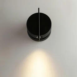 Applique murale design noire & or – bloc rond orientable MESA
