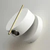 Applique murale design blanche & or – bloc rond orientable MESA