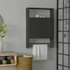 Armoire de toilette anthracite 1 porte-serviettes MARFA