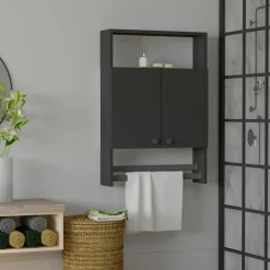 Armoire de toilette blanche 1 porte-serviettes MARFA