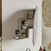 Armoire de toilette organique taupe 1 miroir CODY