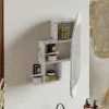 Armoire de toilette organique effet marbre 1 miroir CODY