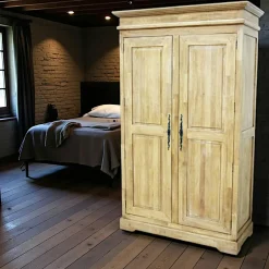Armoire Hévéa 2 portes 120x60x195cm TRADITION