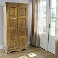 Armoire Hévéa 2 portes 100x50x183cm TRADITION