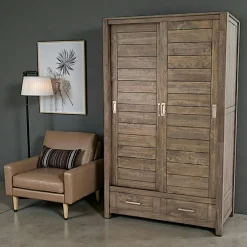 Armoire hévéa moderne 120x196cm ATTAN