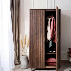 Armoire penderie bois recyclé brun QUEENSTOWN