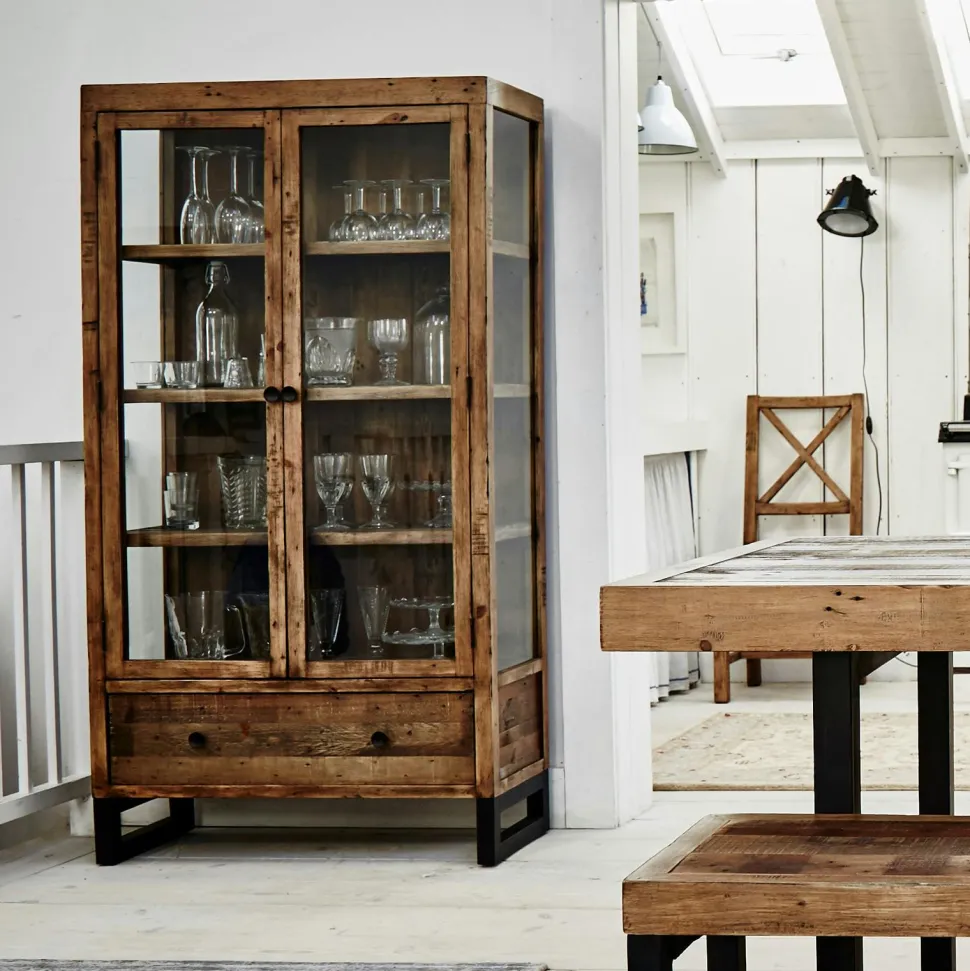 Armoire penderie bois recyclé brun QUEENSTOWN