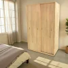 Armoire Penderie Hévéa 2 portes coulissantes 120x60x195cm BALTIC