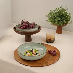 Assiette creuse poke bowl beige antique (lot de 2) ELDA