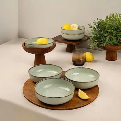 Assiette d'entrée creuse vert antique 15 cm (lot de 6) ELDA