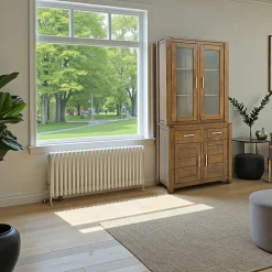 Bahut 2 corps moderne hévéa 100x210cm ATTAN