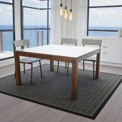 Bahut enfilade moderne exotique hévéa 4 portes 200cm OLGA