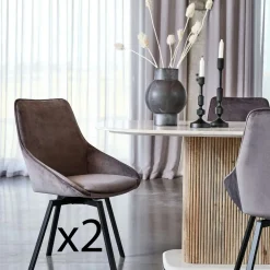 Banc bois brun recyclé pieds métal 140 cm SAMOA