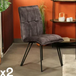Banc bois brun recyclé pieds métal 140 cm SAMOA