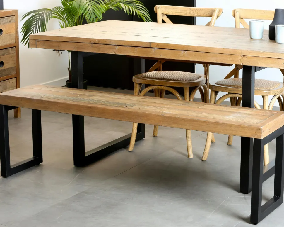 Banc bois recyclé 155cm BRISBANE