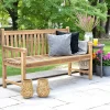 Banc de jardin en teck avec dossier à barreaux 150 cm MENDOZA