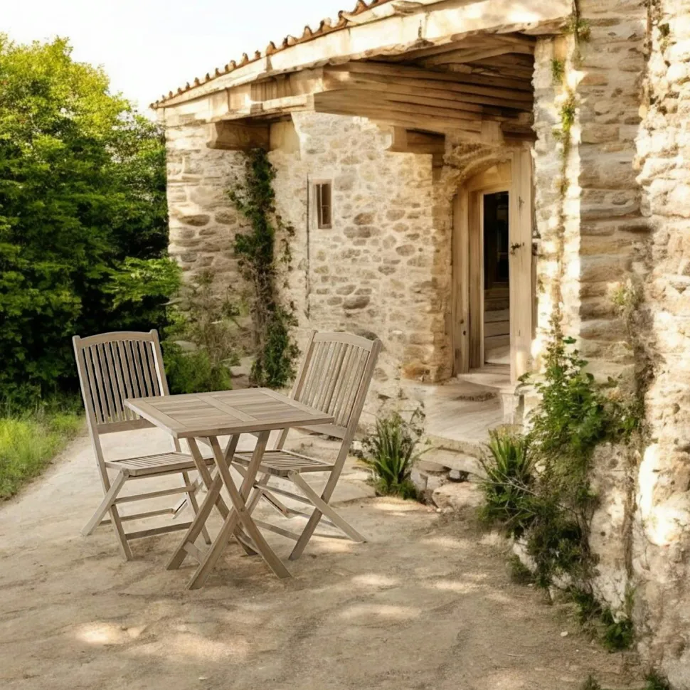 Banc de jardin en Teck brut massif 166cm SUMMER