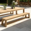Banc de jardin pieds inclinés teck recyclé 270 cm MANY