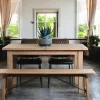 Banc de table bois recyclé clair 150 cm SALERNE