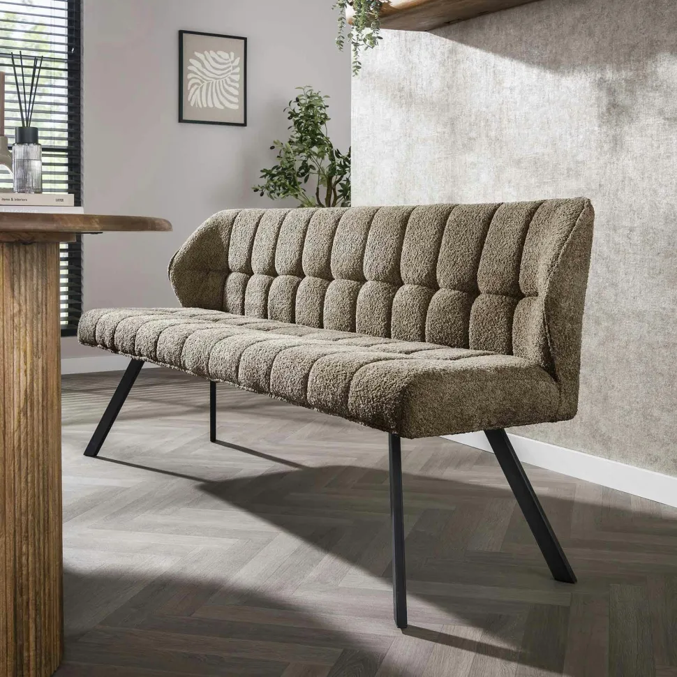 Banc en bouclette sable 180 cm MELBOURNE