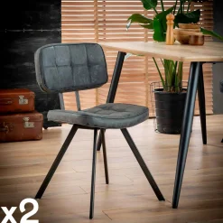 Banc salle à manger noir avec dossier 180 cm TRIBECA