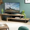 Banc tv bois recyclé 2 niveaux SWING