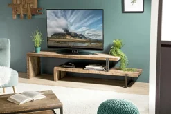 Banc tv bois recyclé 2 niveaux SWING