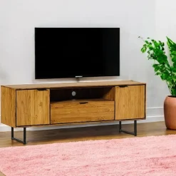 Banc tv en bois de teck recyclé DEPOK